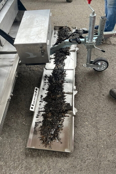 MS 2000 F FALCON mágneses seprű – fémszennyeződések takarítása egy autógyár csarnokában