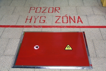 Mágneses szőnyeg MM – belépés egy élelmiszer-üzem higiéniai zónájába
