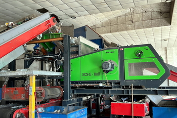 Eddy current separator ECS-E 2000 BULL – fémek elválasztása szilárd alternatív tüzelőanyagból (RDF)