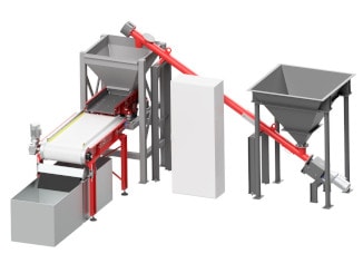 Elválasztósor az enyhén mágneses rozsdamentes acél és színesfémek szeparálásához