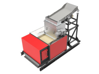 Szeparálósor üveghulladék újrahasznosításához