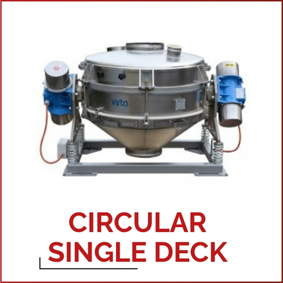CIRCULAR SINGLE DECK – Kör alakú rezgő szita extrém igénybevételre