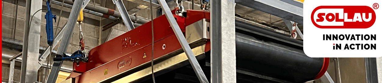 Öntisztító mágneses lemezek DND-AC a szállítószalag fölé